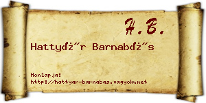 Hattyár Barnabás névjegykártya